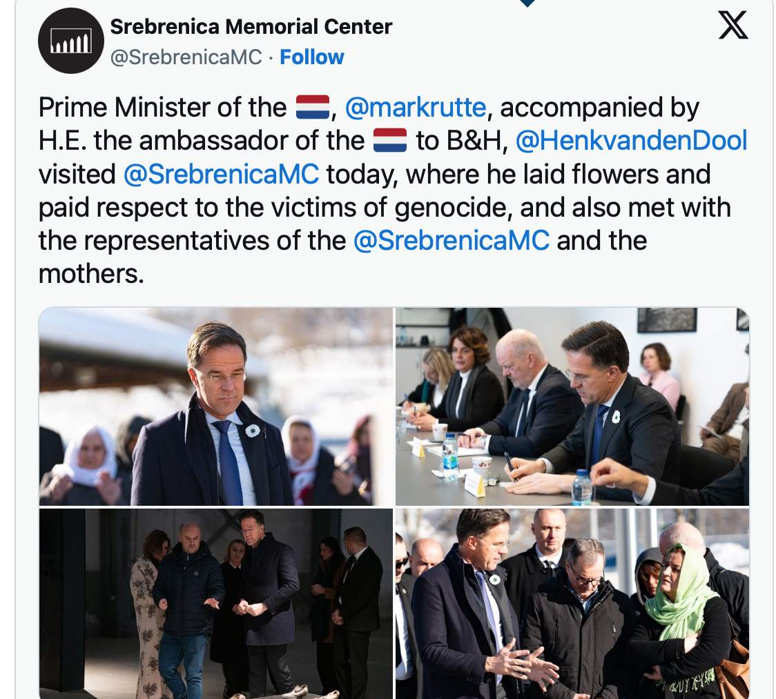 Screenshot 2024-01-22 at 17.41.09.jpg - Holandski premijer Rutte posjetio Memorijalni centar u Srebrenici